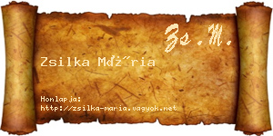 Zsilka Mária névjegykártya